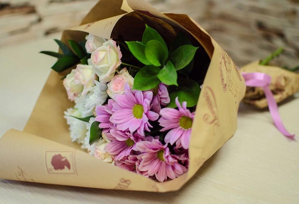 Букет цветов из: Розы и Хризантемы в Тульском Республика Адыгея