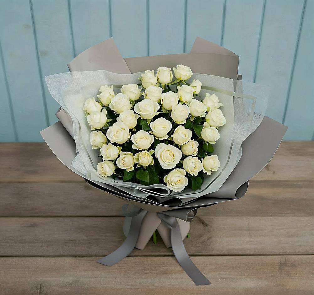 Букет Белоснежная нежность в Тульском Республика Адыгея