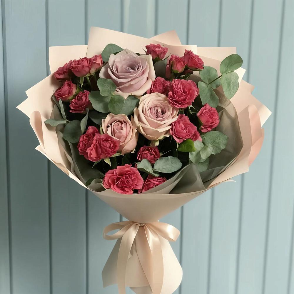 Букет цветов из: Гвоздики и Розы в Тульском Республика Адыгея