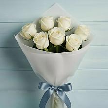 Букет 7 Белых роз Эдлесс Лав в Тульском Республика Адыгея