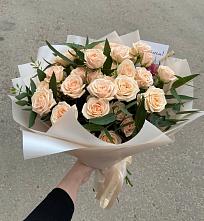 Букет Кремовые розы Латте в Тульском Республика Адыгея