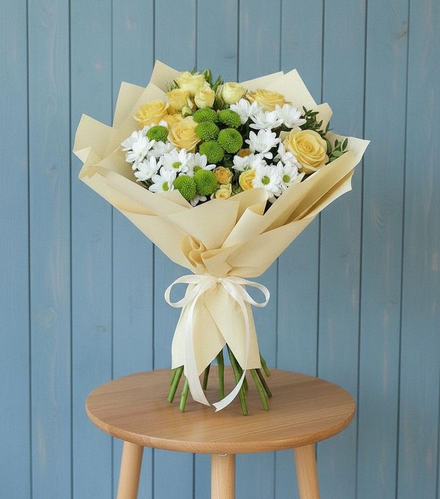 Букет цветов из: Хризантемы и Розы в Тульском Республика Адыгея