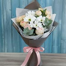 Букет цветов из:  Хризантемы и Розы #REPLACE_PRED# Тульском Республика Адыгея