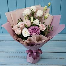 Букет цветов из:  Розы и Лизиантусы #REPLACE_PRED# Тульском Республика Адыгея
