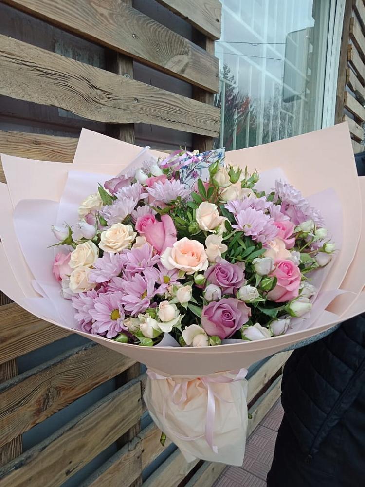 Букет цветов из: Розы и Хризантемы в Тульском Республика Адыгея