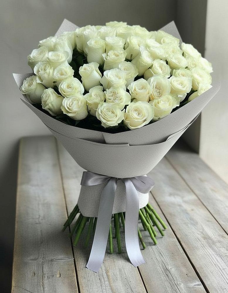 Букет 35 Белых роз в Тульском Республика Адыгея