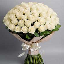 Букет 101 беля роза Белоснежка в Тульском Республика Адыгея