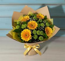 Букет цветов из:  Герберы и Хризантемы #REPLACE_PRED# Тульском Республика Адыгея
