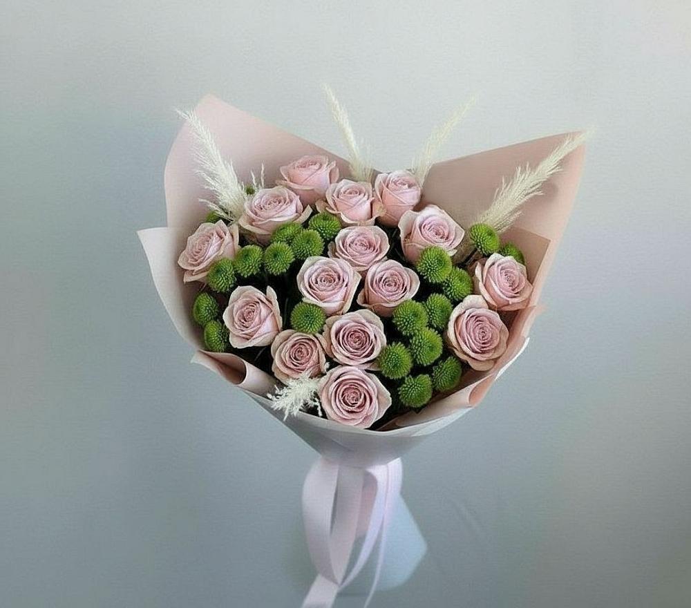 Букет цветов из: Розы и Хризантемы в Тульском Республика Адыгея