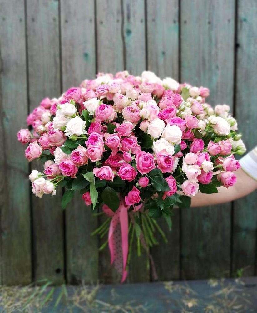 Букет Розовые кустовые розы Натали и Лав Лидия в Тульском Республика Адыгея