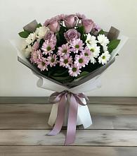 Букет цветов из:  Хризантемы и Розы в Тульском Республика Адыгея