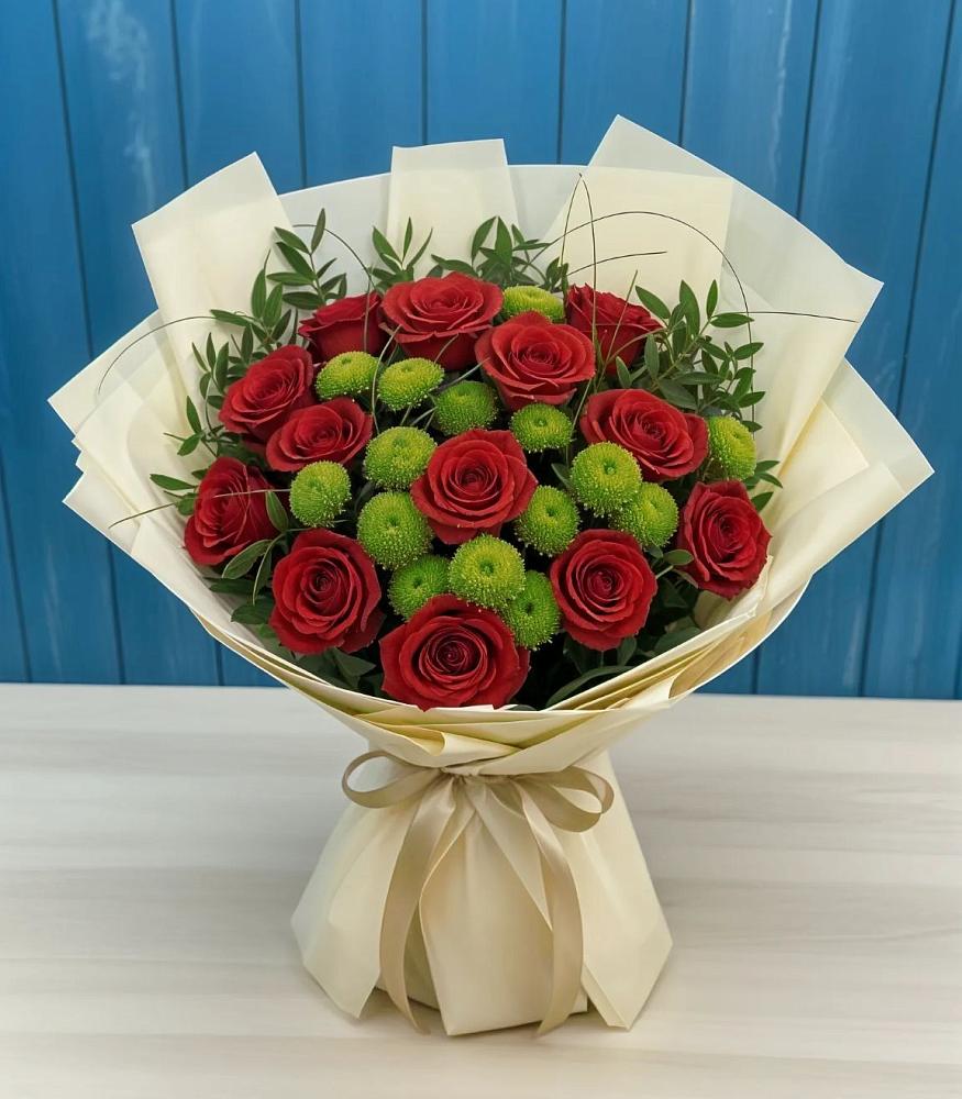 Букет цветов из: Розы и Хризантемы в Тульском Республика Адыгея