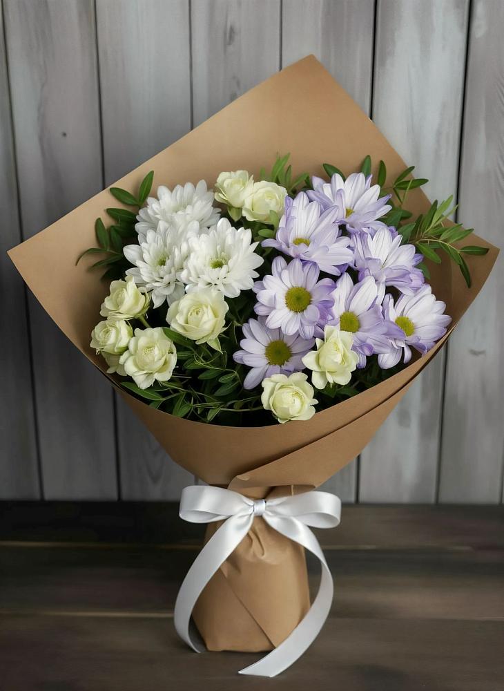 Букет цветов из: Хризантемы и Розы в Тульском Республика Адыгея